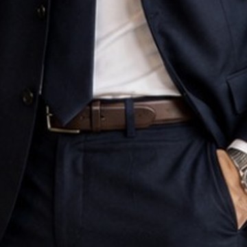 Brown leather belt